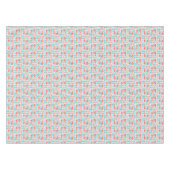 フィンランドのキツネ及び鳥の民芸パターン テーブルクロス (正面(横))