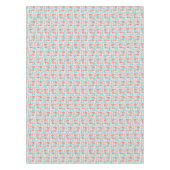 フィンランドのキツネ及び鳥の民芸パターン テーブルクロス (正面)