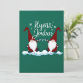 フィンランドのクリスマスおめでとう フィンランド ギフト ティー ハイヴァー ヨウ 招待状 (スタンド正面)