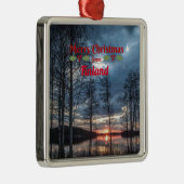 フィンランドのクリスマスの挨拶 メタルオーナメント (右)
