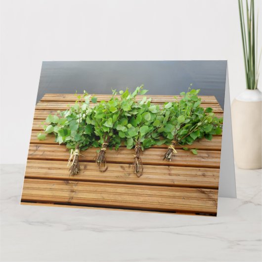 フィンランドのサウナテーマグリーティングカード カード (正面)