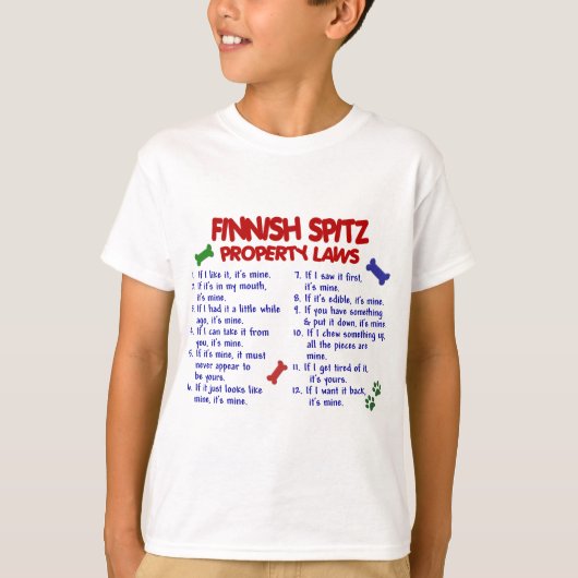 フィンランドのスピッツの特性の法律2 Tシャツ (正面)