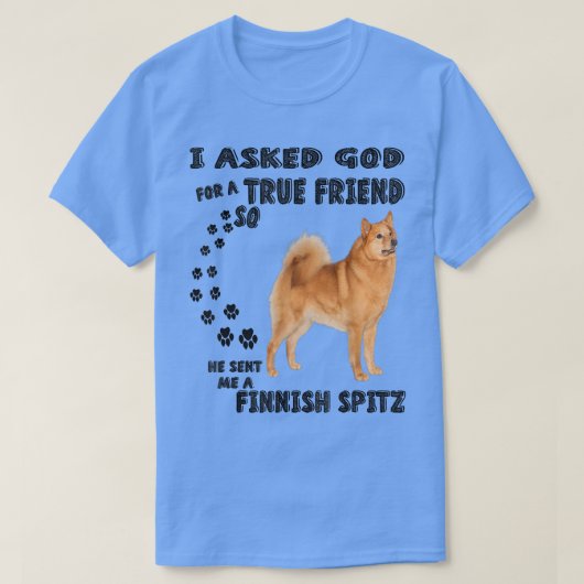 フィンランドのスピッツ引用文ママパパ衣装、かわいいフィンスクSp Tシャツ (デザイン正面)