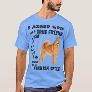 フィンランドのスピッツ引用文ママパパ衣装、かわいいフィンスクSp Tシャツ