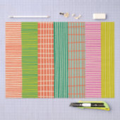 フィンランドのパッチワークストライプのパタカラフルーン 薄葉紙 (クラフト)