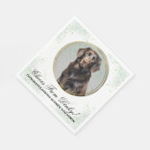 フィンランドのフラットコート結婚レトリバーの写真ナプキン スタンダードランチョンナプキン (角)