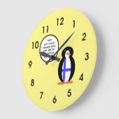 フィンランドのペンギンさん おしゃべり フィンランドのペンギンさん あなただけにフィンランドのペンギ ラージ壁時計 (傾斜)