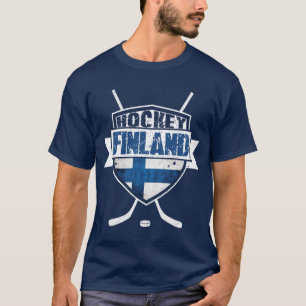 フィンランドのホッケーのロゴのティー、Suomi Tシャツ