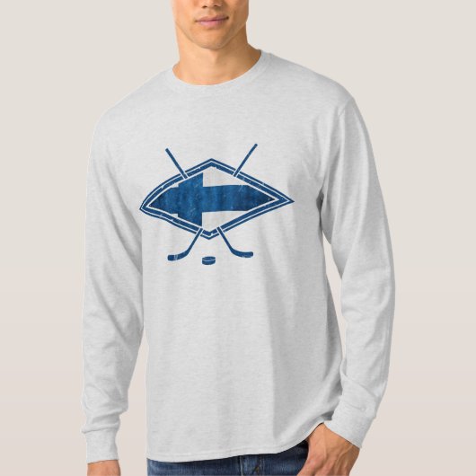 フィンランドのホッケー国旗のロゴSuomi Hockey Tシャツ (正面)