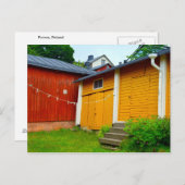 フィンランドのポルボの物干し ポストカード (正面/裏面)