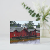 フィンランドのポルヴォーにある赤い倉庫 ポストカード (スタンド正面)