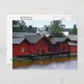 フィンランドのポルヴォーにある赤い倉庫 ポストカード (正面/裏面)