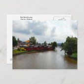 フィンランドのポルヴォーにある赤い倉庫 ポストカード (正面/裏面)