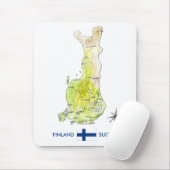 フィンランドのマウスパッドの手描きのカラーマップ マウスパッド (マウス)