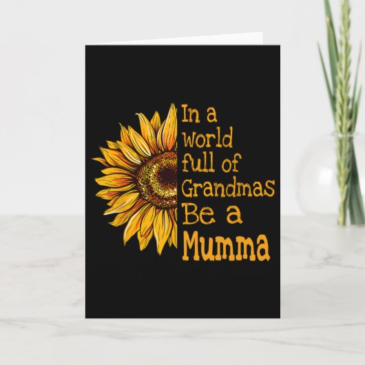 フィンランドのママになりなさい、おばあちゃんが溢れる世界の中で フィンランド語 フィンランドのおばあ カード (正面)