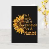 フィンランドのママになりなさい、おばあちゃんが溢れる世界の中で フィンランド語 フィンランド おばあ カード (黄色い花)