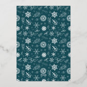 フィンランドのメリークリスマス、ヒヴァエレガントラ・ジュラ。 箔シーズンカード (裏面)