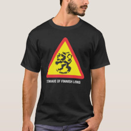フィンランドのライオンに気をつけろ ダークTシャツ Tシャツ