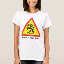 フィンランドのライオンに気をつけろ! 女性用Tシャツ Tシャツ