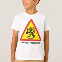 フィンランドのライオンの子供用スウェットシャツ Tシャツ