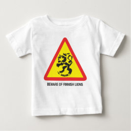 フィンランドのライオン 赤ちゃん用長袖 ベビーTシャツ