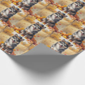 フィンランドのラプンドで紅葉感謝祭アート ラッピングペーパー (角)