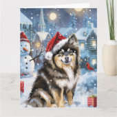 フィンランドのラプンドウィンターワンダーランドクリスマスジョイ カード (正面)