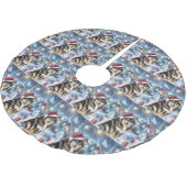 フィンランドのラプンドウィンターワンダーランドクリスマスジョイ ブラッシュドポリエステルツリースカート (アングル)