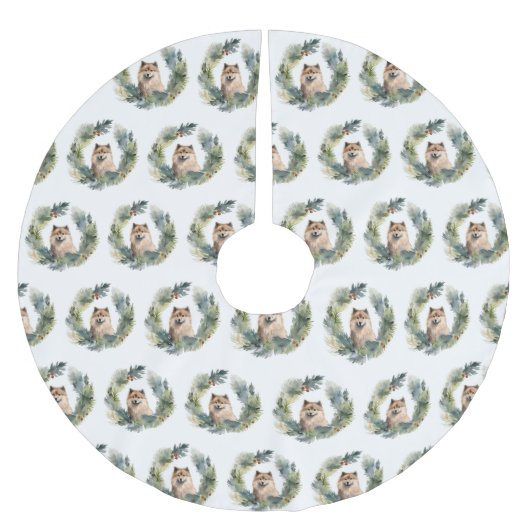 フィンランドのラプンドクリスマスリースフェスティバルカップ ブラッシュドポリエステルツリースカート (正面)