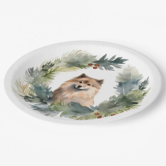 フィンランドのラプンドクリスマスリースフェスティバルカップ ペーパープレート (アングル)