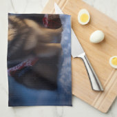 フィンランドのラプンドスノースイスクリスマスデコール キッチンタオル (四つ折り)