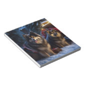 フィンランドのラプンドスノースイスクリスマスデコール ノートパッド (アングル)