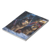 フィンランドのラプンドスノースイスクリスマスデコール ノートパッド (回転)