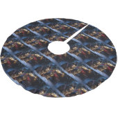 フィンランドのラプンドスノースイスクリスマスデコール ブラッシュドポリエステルツリースカート (アングル)