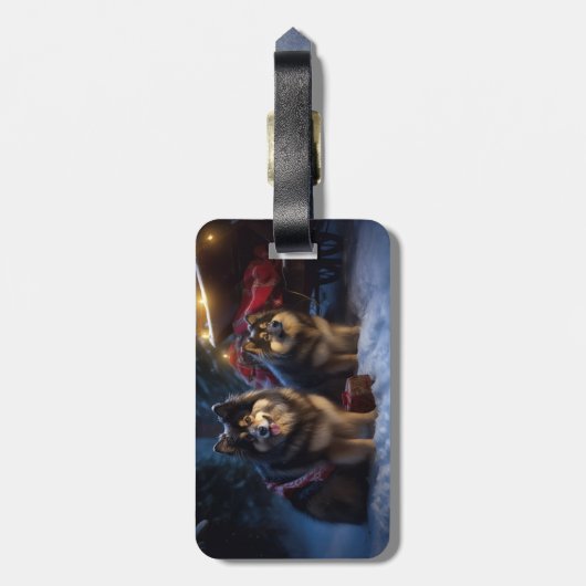 フィンランドのラプンドスノースイスクリスマスデコール ラゲッジタグ (裏面縦)