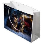 フィンランドのラプンドスノースイスクリスマスデコール ラージペーパーバッグ (裏面アングル)