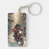 フィンランドのラプンドドッグオートバイクリスマス キーホルダー (裏面)