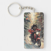 フィンランドのラプンドドッグオートバイクリスマス キーホルダー (正面)