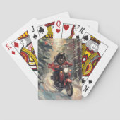 フィンランドのラプンドドッグオートバイクリスマス トランプ (裏面)