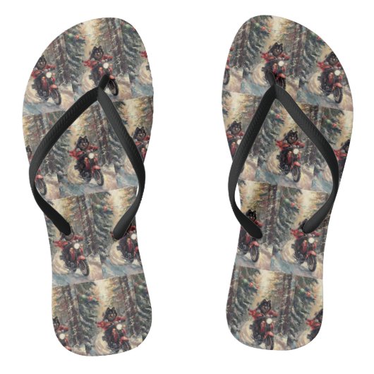 フィンランドのラプンドドッグオートバイクリスマス ビーチサンダル (ソール)