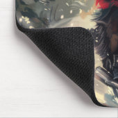 フィンランドのラプンドドッグオートバイクリスマス マウスパッド (コーナー)