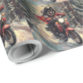 フィンランドのラプンドドッグオートバイクリスマス ラッピングペーパー (ロールコーナー)