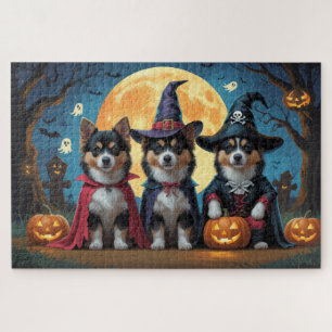 フィンランドのラプンドドッグスパンプキンハロウィンおもしろい ジグソーパズル