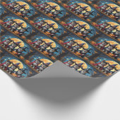 フィンランドのラプンドドッグスパンプキンハロウィンおもしろい ラッピングペーパー (角)