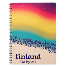 フィンランドのレトロ休暇「レインボー」ポスタープリント。