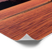 フィンランドのローハ湖での夕日 ポスター (角)