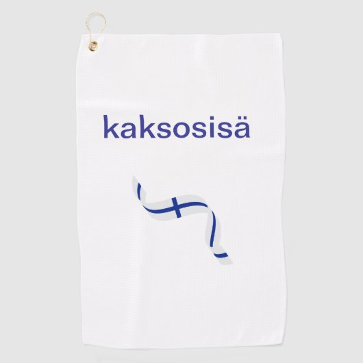 フィンランドの双子のパパ用ゴルフタオル ゴルフタオル (正面)