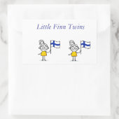 フィンランドの双子の女の子のステッカー 長方形シール (バッグ)