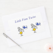 フィンランドの双子の女の子のステッカー 長方形シール (封筒)