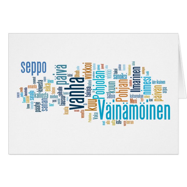 フィンランドの叙事詩の単語の雲 (正面横)
